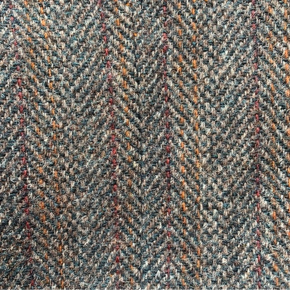 Vintage 70s Harris & Tweed Handwoven Wool Herringbone Blazer - Picture 4 of 9